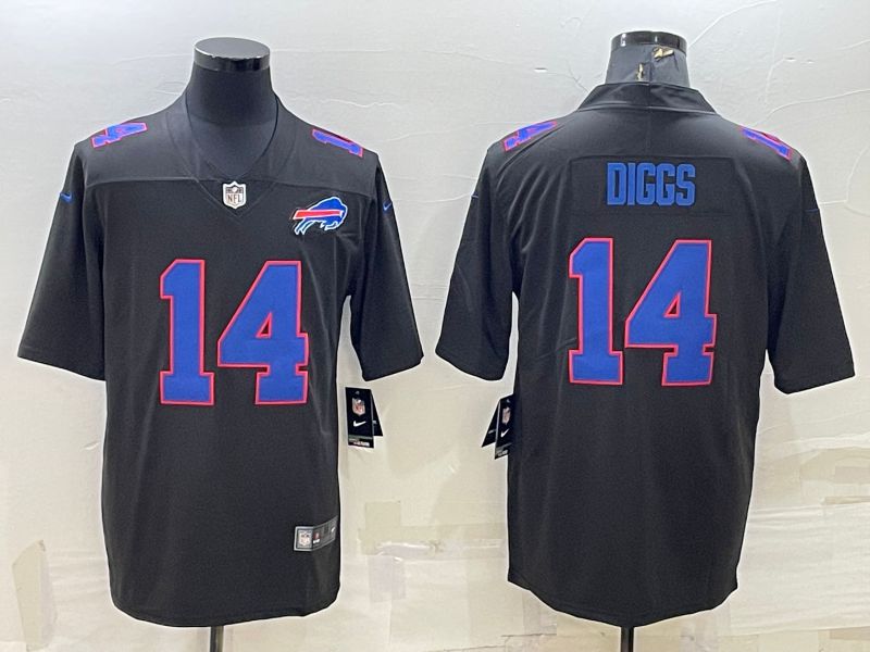 Men Buffalo Bills 14 Diggs Black Throwback 2022 Vapor Untouchable Limited Nike NFL Jersey